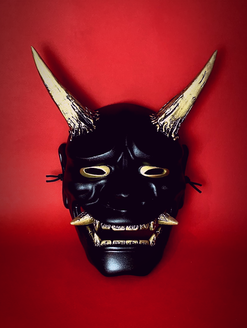 Black and Gold Hannya Mask