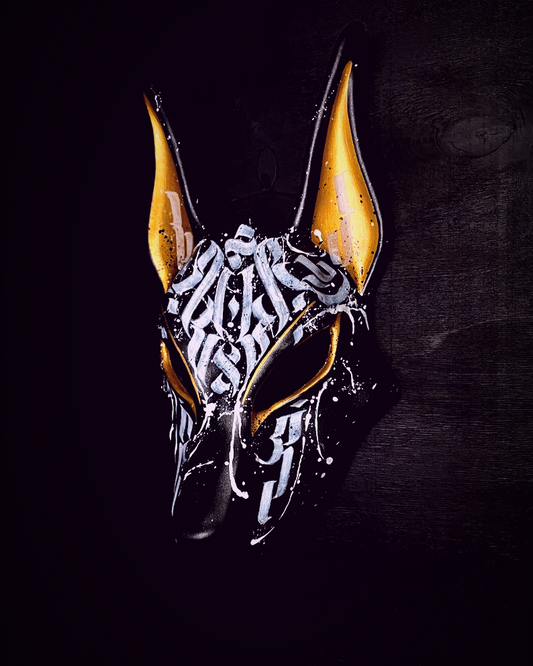 Goth Anubis Kitsune Mask