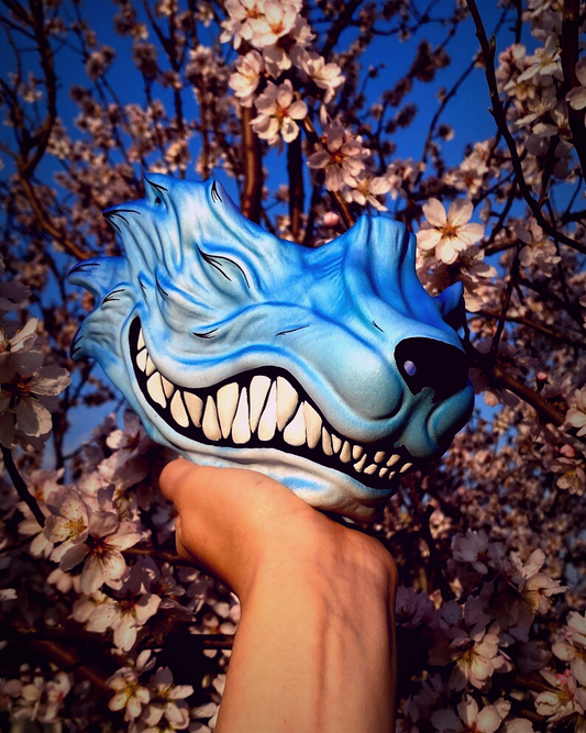 Blue Fox Kitsune Mask