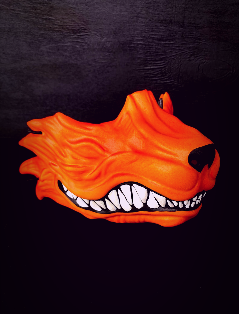 Orange Fox Kitsune Mask