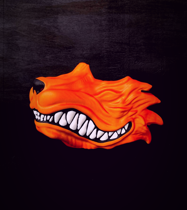 Orange Fox Kitsune Mask