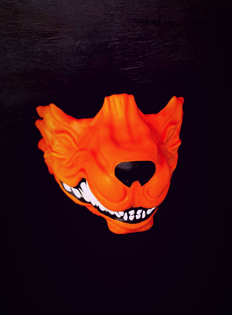 Orange Fox Kitsune Mask