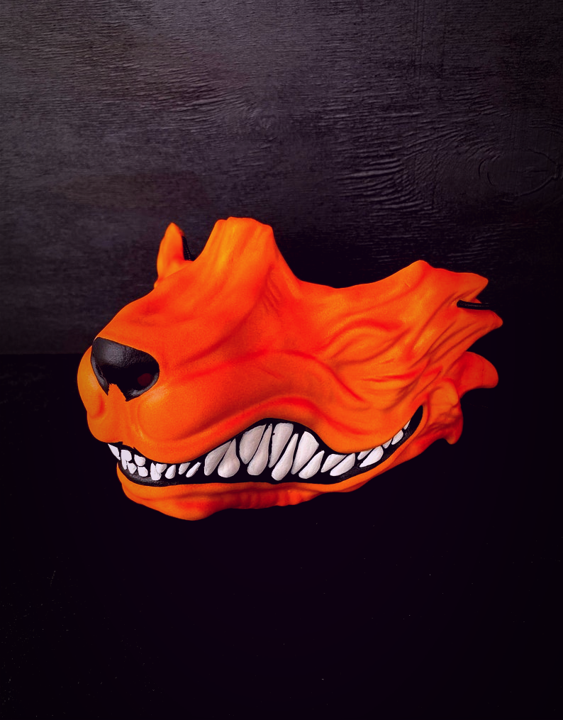 Orange Fox Kitsune Mask