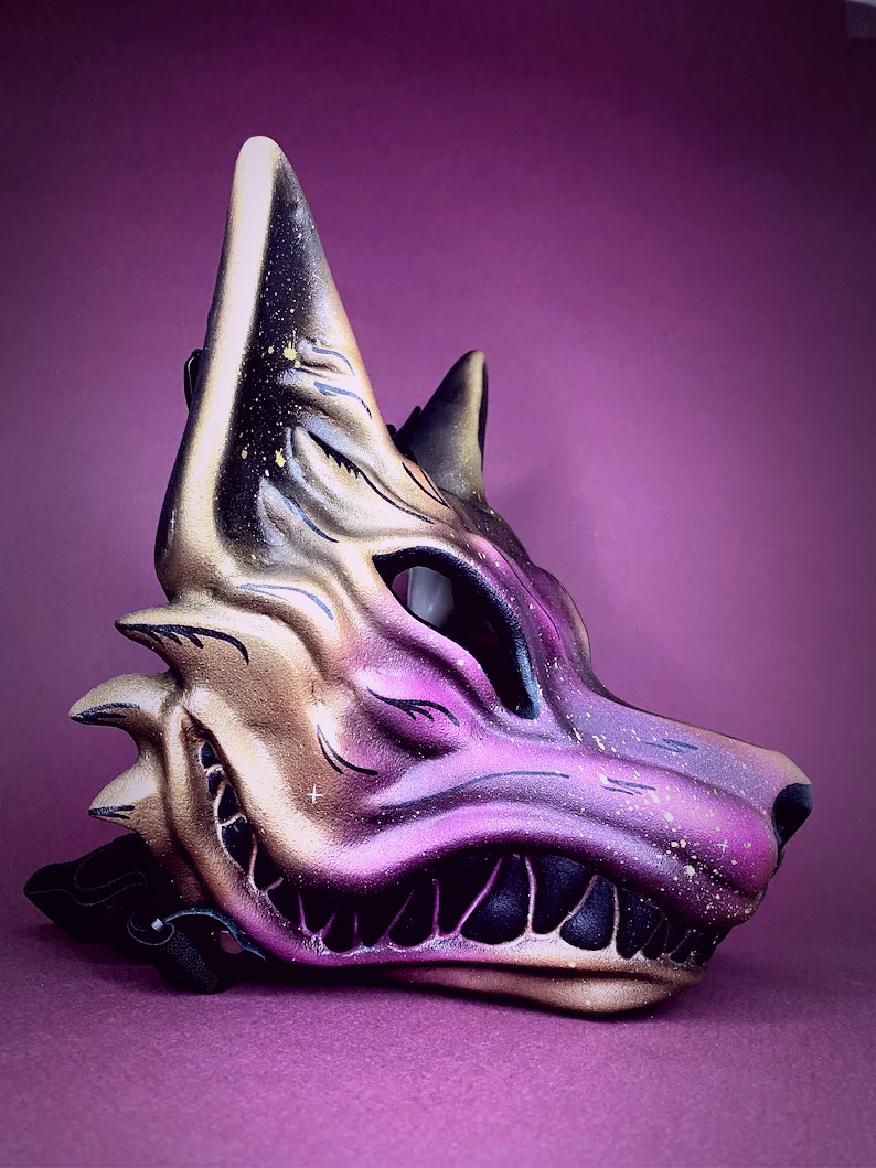 Starry Sky Kitsune Mask