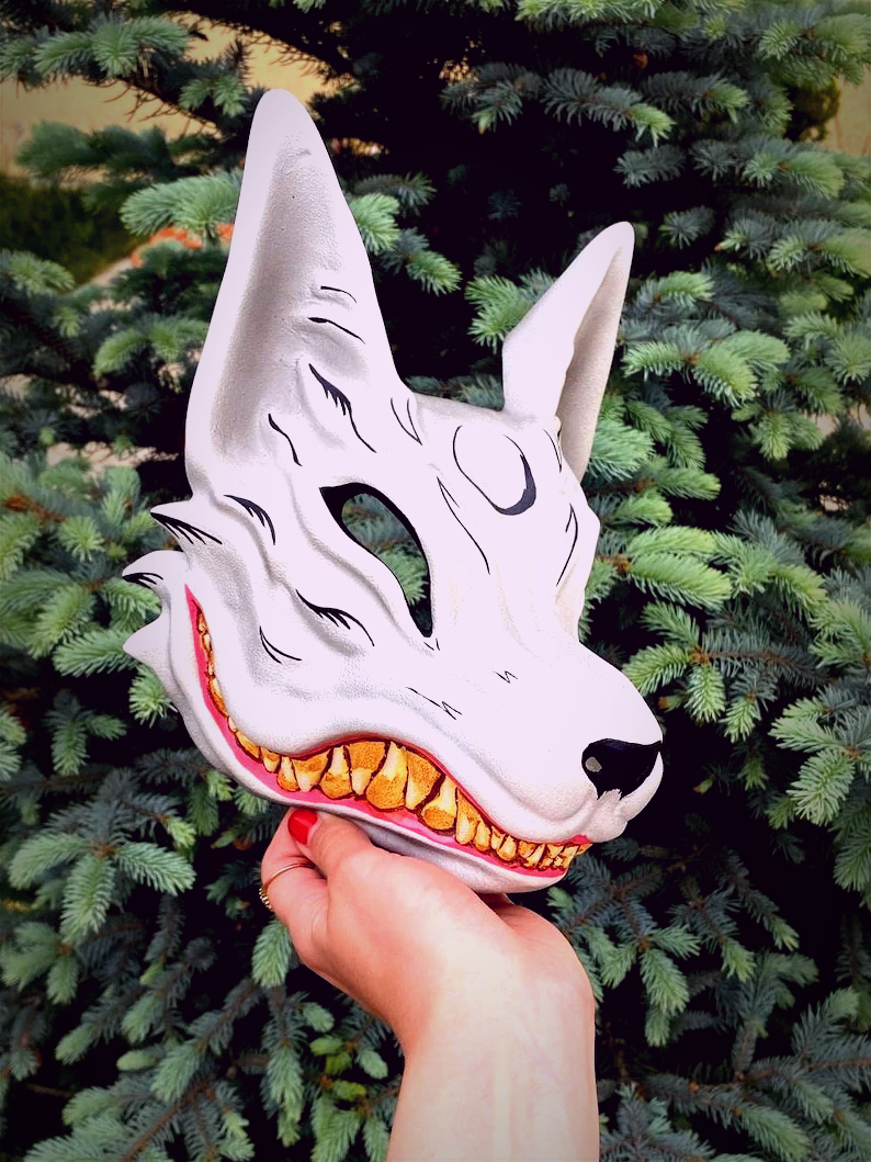 White Kitsune Mask