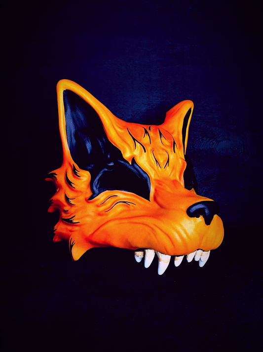 Orange Kitsune Fox Mask