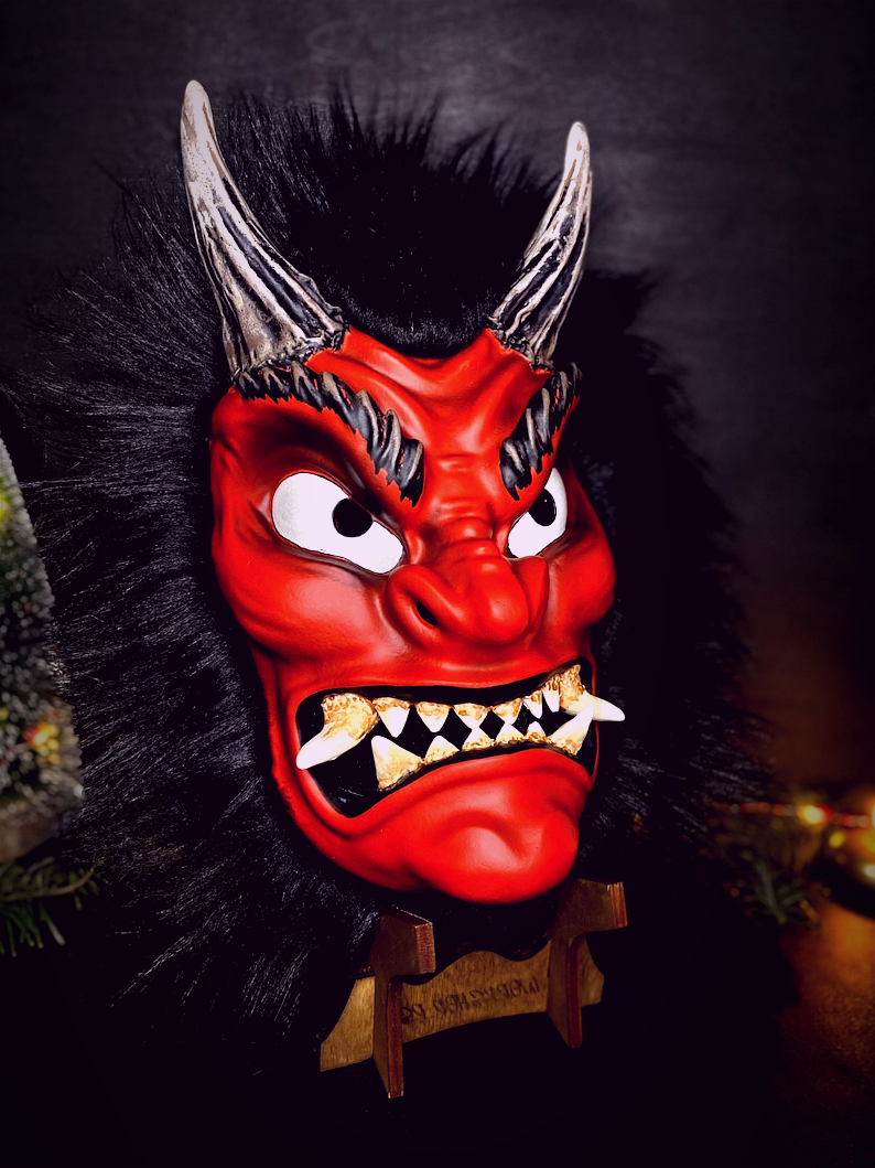 Classic Red Namahage Mask