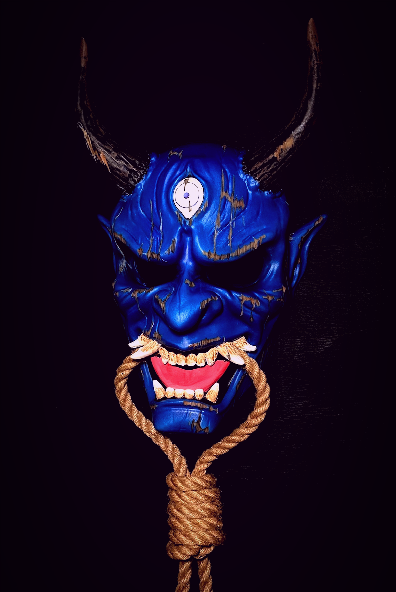 Blue Oni Demon Mask