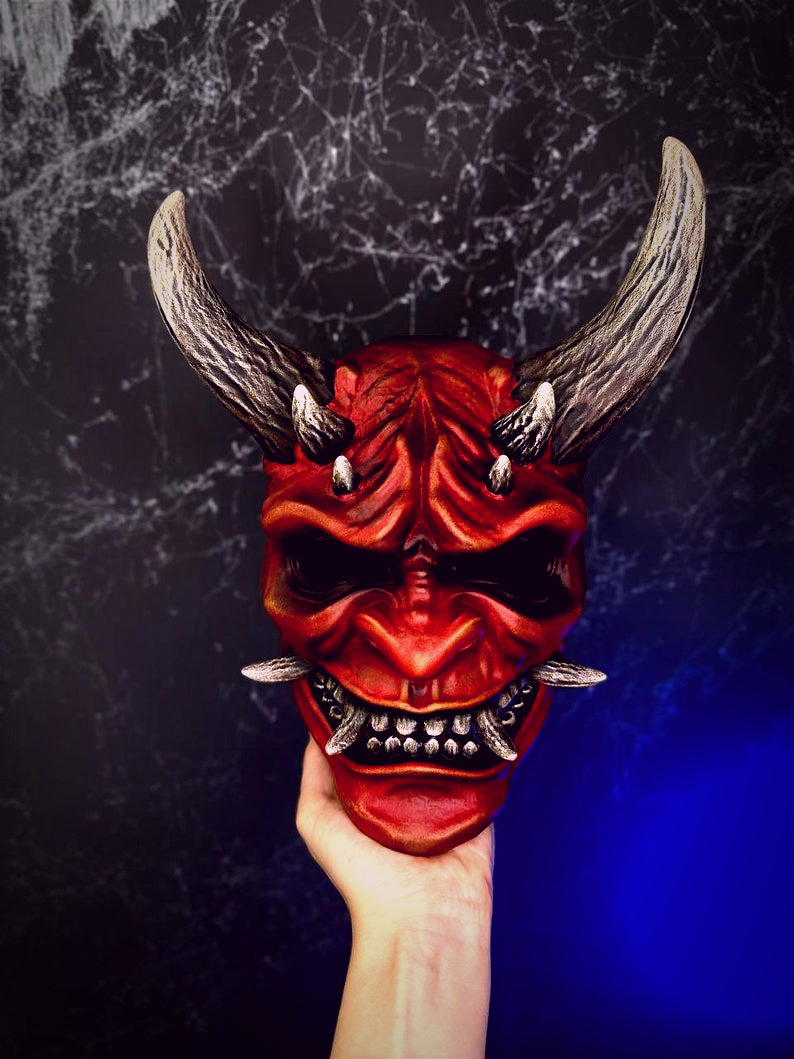 Red Yokai Oni Mask