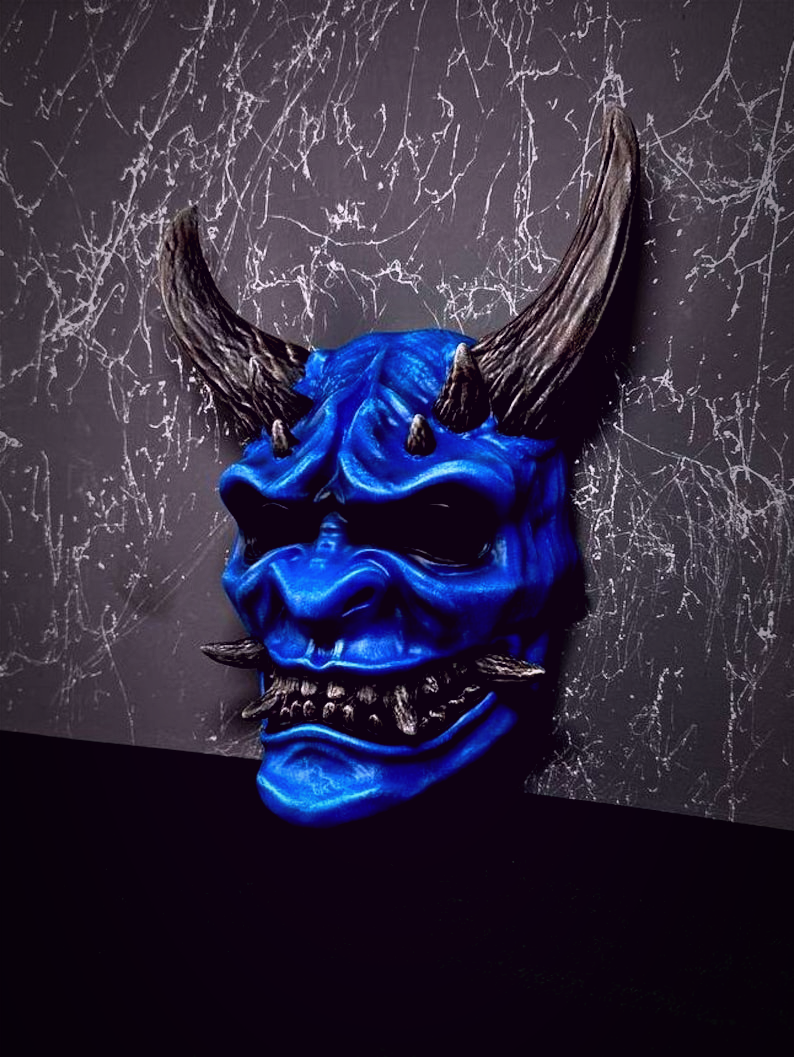 Blue Yokai Oni Mask