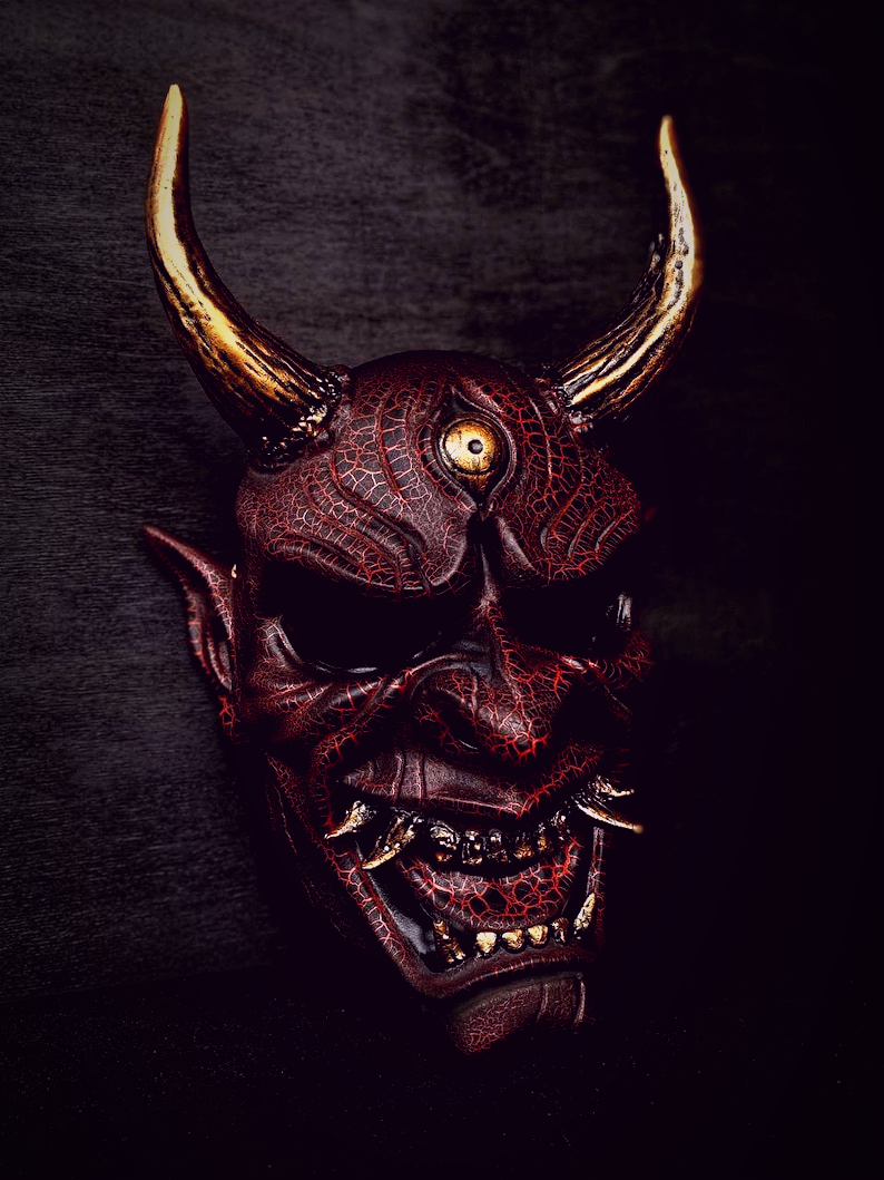 Magma Demon Oni Mask
