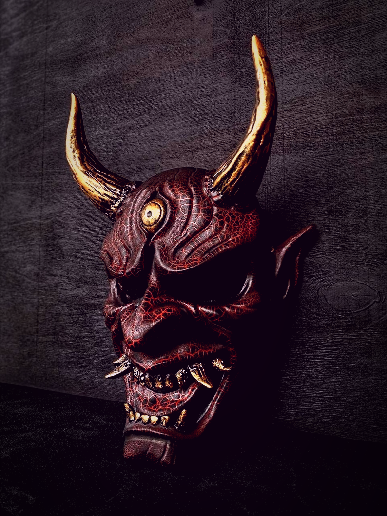 Magma Demon Oni Mask