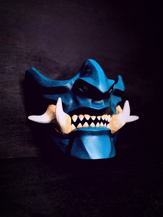 Blue Oni Samurai Mask