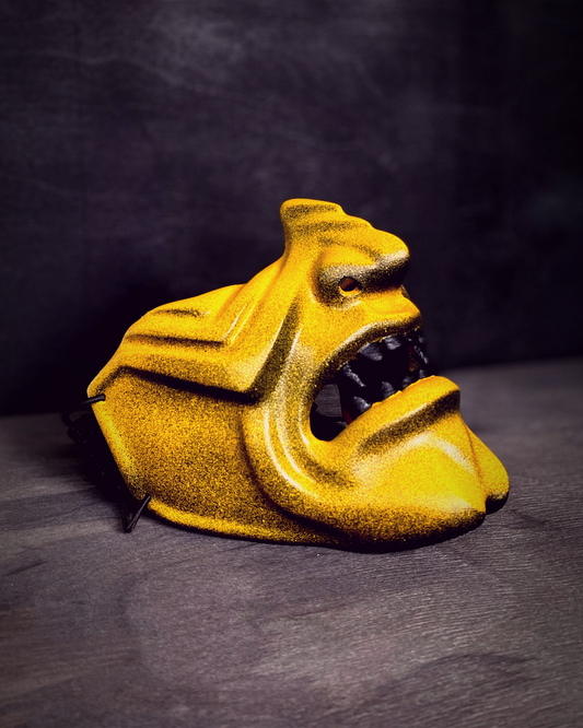 Yellow Menpō Samurai Mask