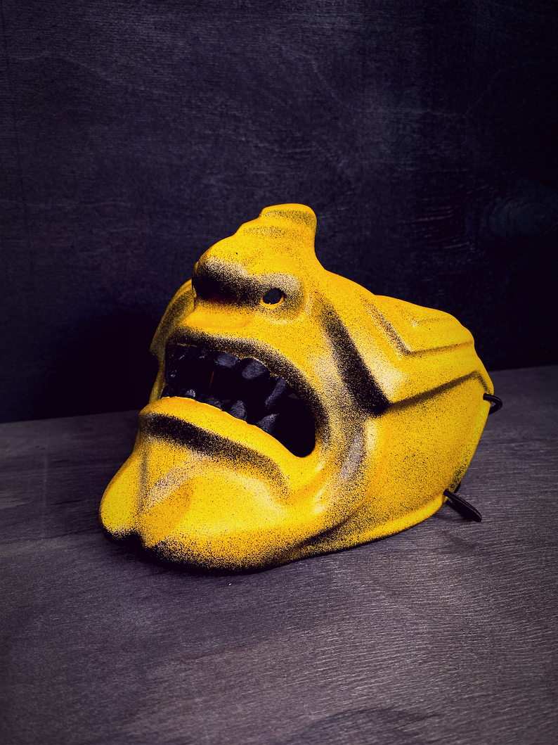 Yellow Menpō Samurai Mask