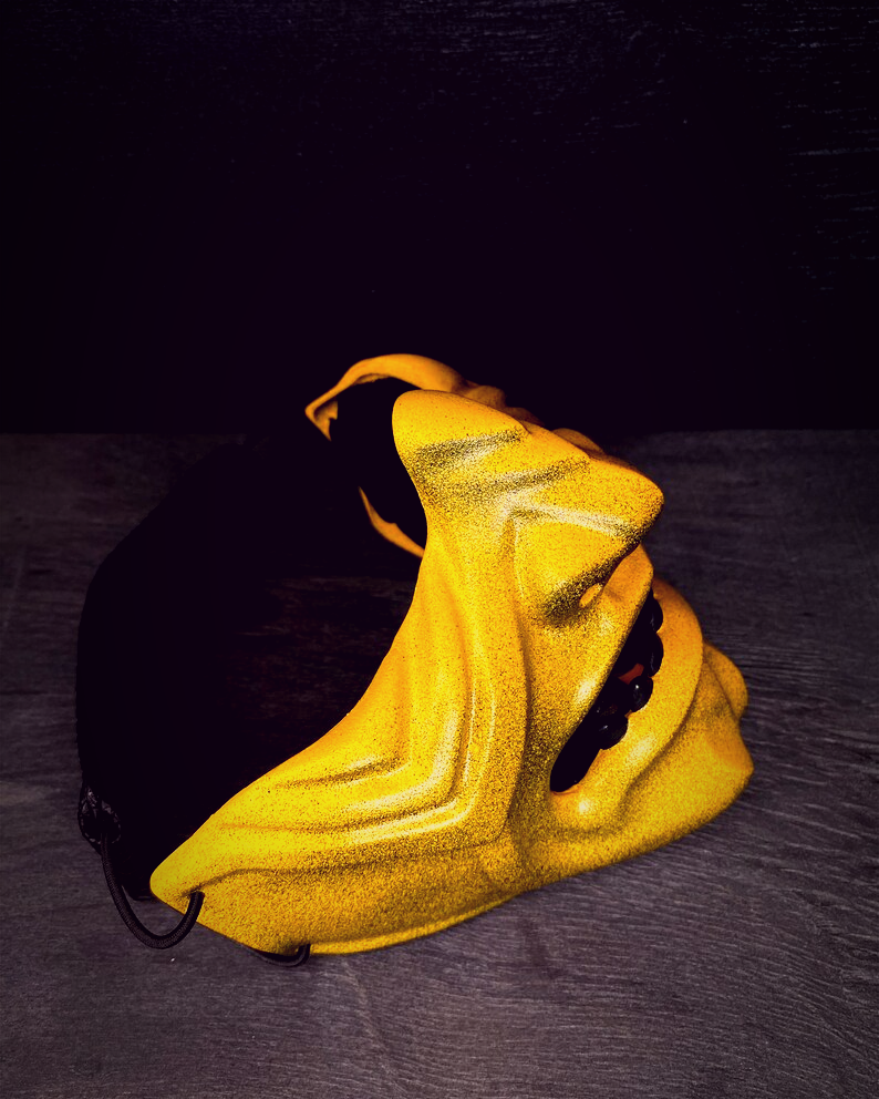 Yellow Menpō Samurai Mask
